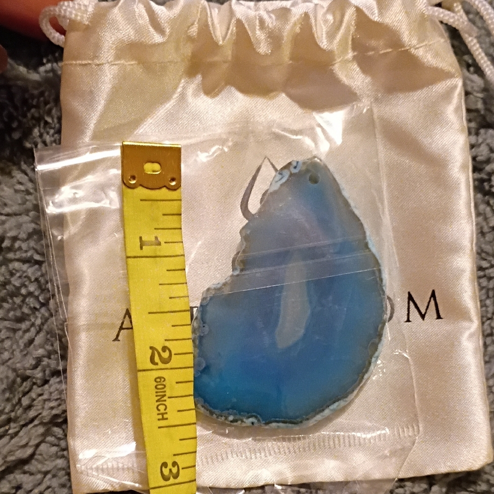 Blue Agate Pendant Necklace